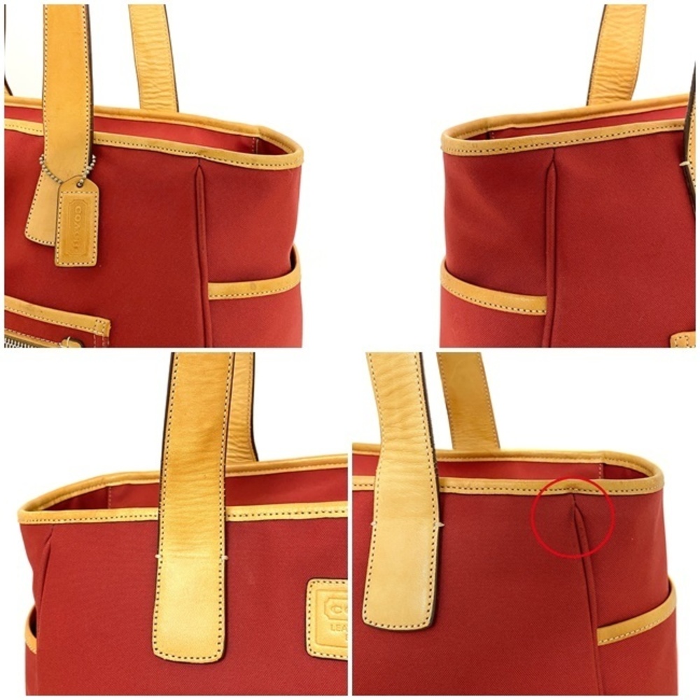 Coach Tote Bag Canvas Red - Gem